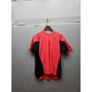 Canari Mens XL Red & Black Short-Sleeve Cycling Jersey 100% Polyester